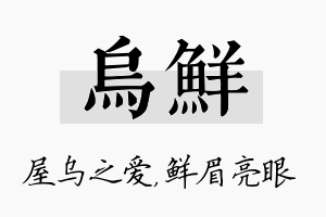 乌鲜名字的寓意及含义