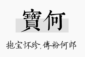 宝何名字的寓意及含义