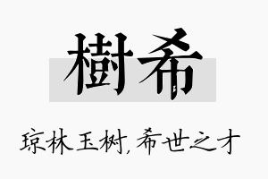 树希名字的寓意及含义