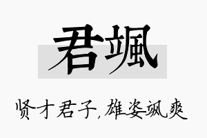 君飒名字的寓意及含义