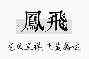 凤飞名字的寓意及含义