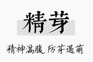 精芽名字的寓意及含义