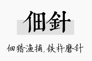 佃针名字的寓意及含义