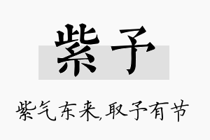 紫予名字的寓意及含义