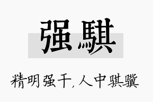 强骐名字的寓意及含义