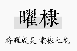 曜棣名字的寓意及含义