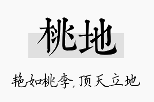 桃地名字的寓意及含义