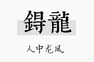 锝龙名字的寓意及含义