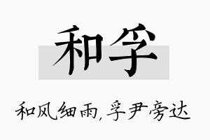 和孚名字的寓意及含义