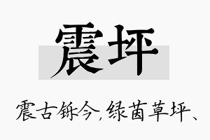 震坪名字的寓意及含义