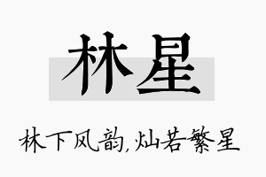 林星名字的寓意及含义