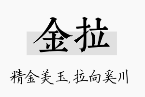 金拉名字的寓意及含义