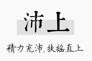 沛上名字的寓意及含义