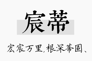 宸蒂名字的寓意及含义