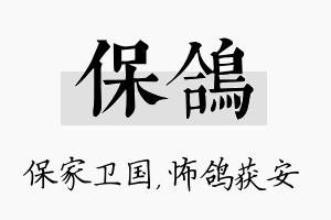 保鸽名字的寓意及含义