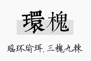 环槐名字的寓意及含义