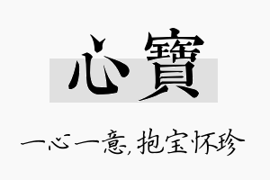 心宝名字的寓意及含义