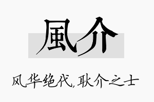 风介名字的寓意及含义