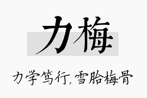 力梅名字的寓意及含义