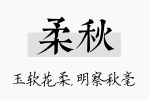 柔秋名字的寓意及含义