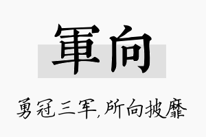 军向名字的寓意及含义