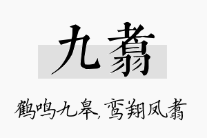 九翥名字的寓意及含义