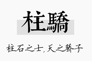 柱骄名字的寓意及含义