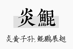 炎鲲名字的寓意及含义