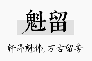 魁留名字的寓意及含义