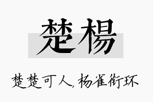 楚杨名字的寓意及含义