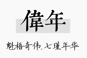 伟年名字的寓意及含义