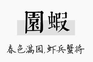 园虾名字的寓意及含义