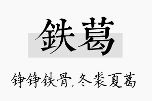 铁葛名字的寓意及含义