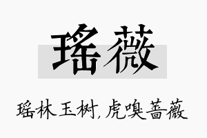 瑶薇名字的寓意及含义