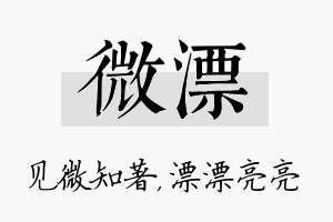 微漂名字的寓意及含义