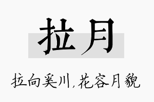 拉月名字的寓意及含义