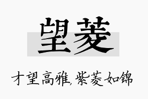 望菱名字的寓意及含义