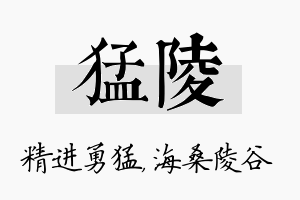 猛陵名字的寓意及含义