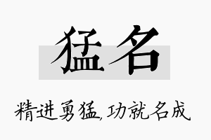 猛名名字的寓意及含义