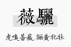 薇骊名字的寓意及含义