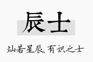 辰士名字的寓意及含义