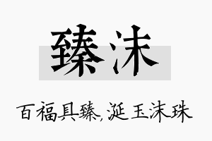 臻沫名字的寓意及含义