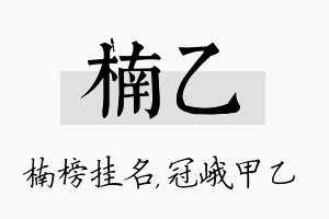 楠乙名字的寓意及含义