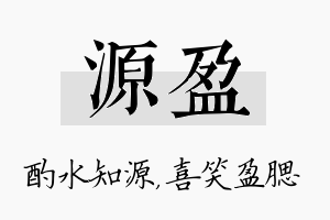 源盈名字的寓意及含义