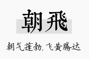 朝飞名字的寓意及含义