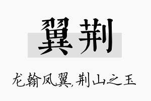 翼荆名字的寓意及含义