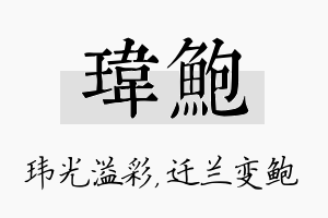 玮鲍名字的寓意及含义