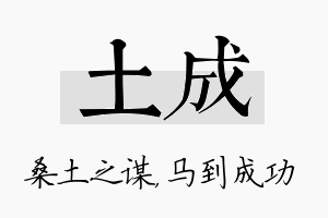 土成名字的寓意及含义