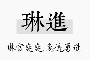 琳进名字的寓意及含义