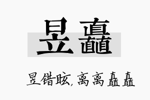 昱矗名字的寓意及含义